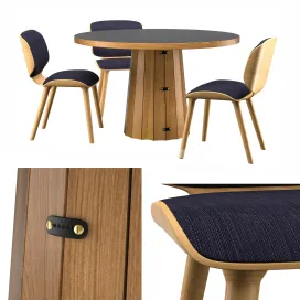 Container table bodhi with linoak top
